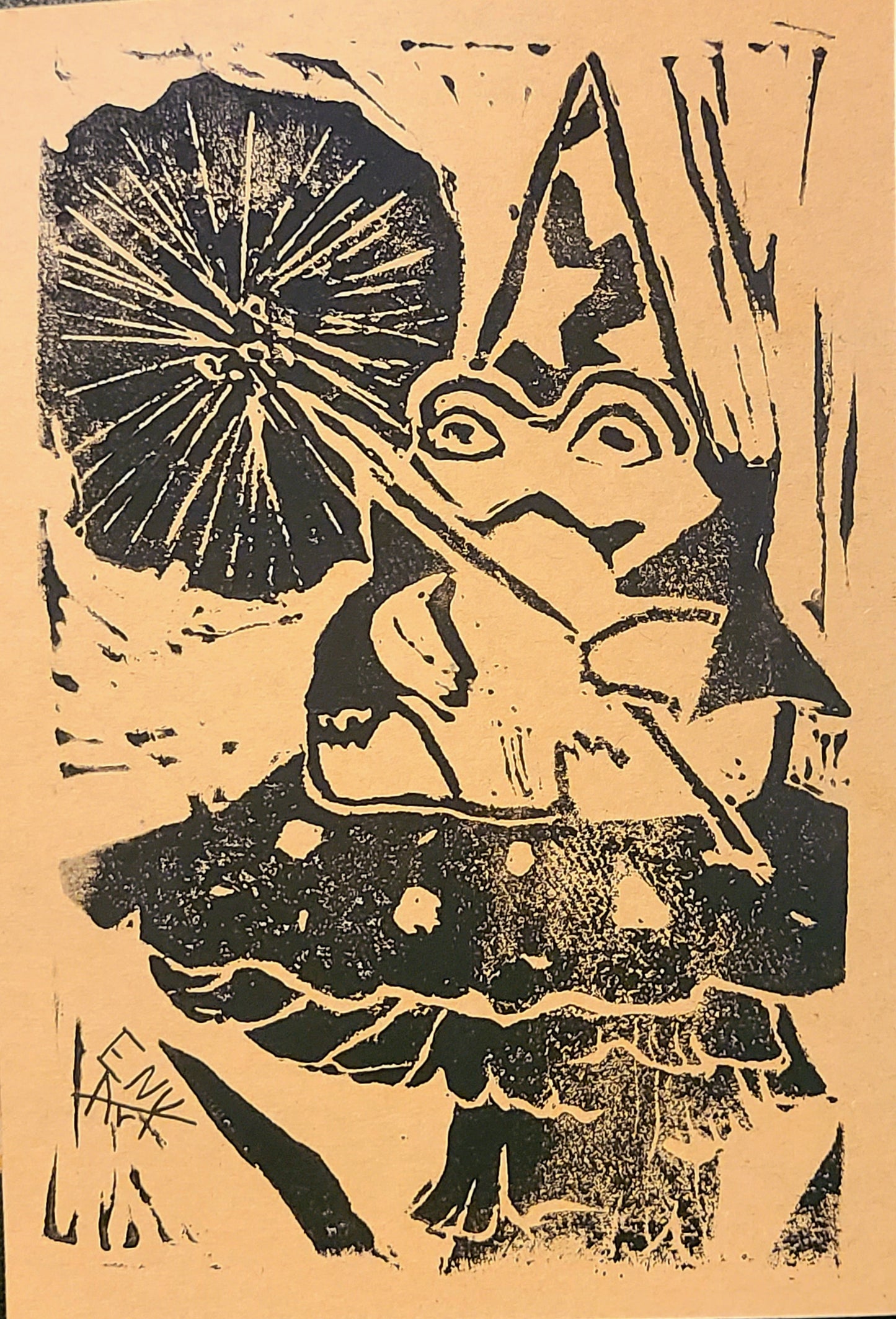 Wizard Toad (stamp print)