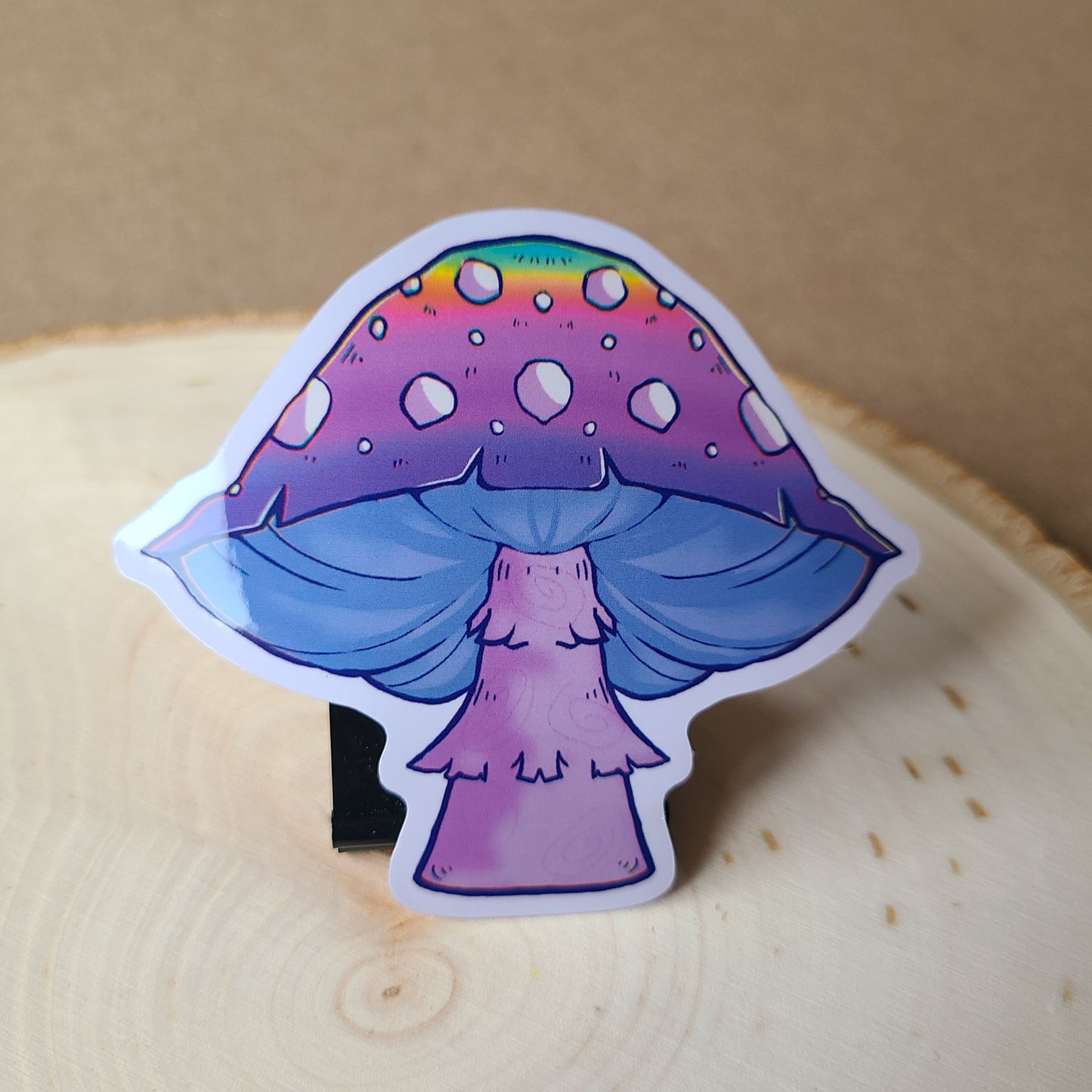 Purple Rainbow Mushroom Sticker