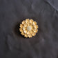 Vintage Gold toned flower brooch with crystals