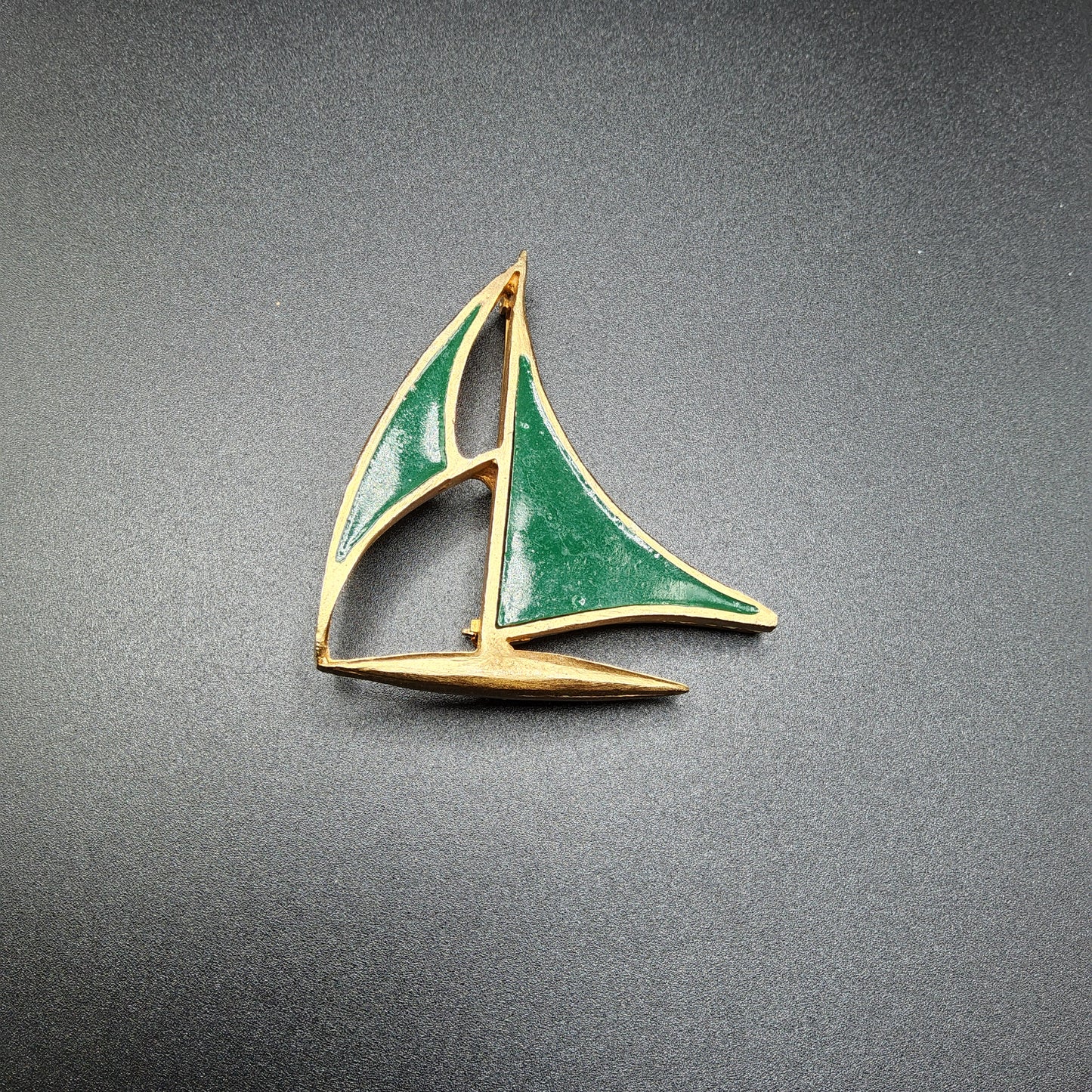 Vintage 70's Sailboat Brooch by Joy