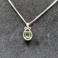 Peridot Pendant marked 925 and 925 box chain from Italy