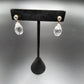 Vintage Crystal Screw on Earrings Teardrops