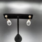 Vintage Crystal Screw on Earrings Teardrops