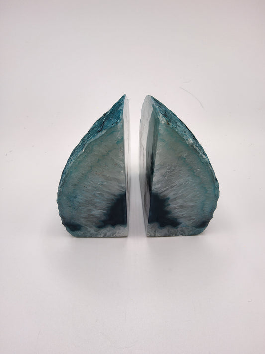 Agate Bookends Teal