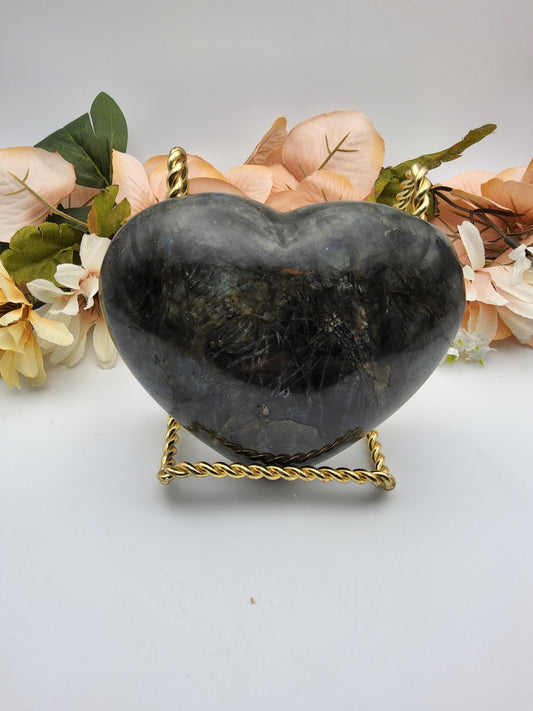 Labradorite Heart Large