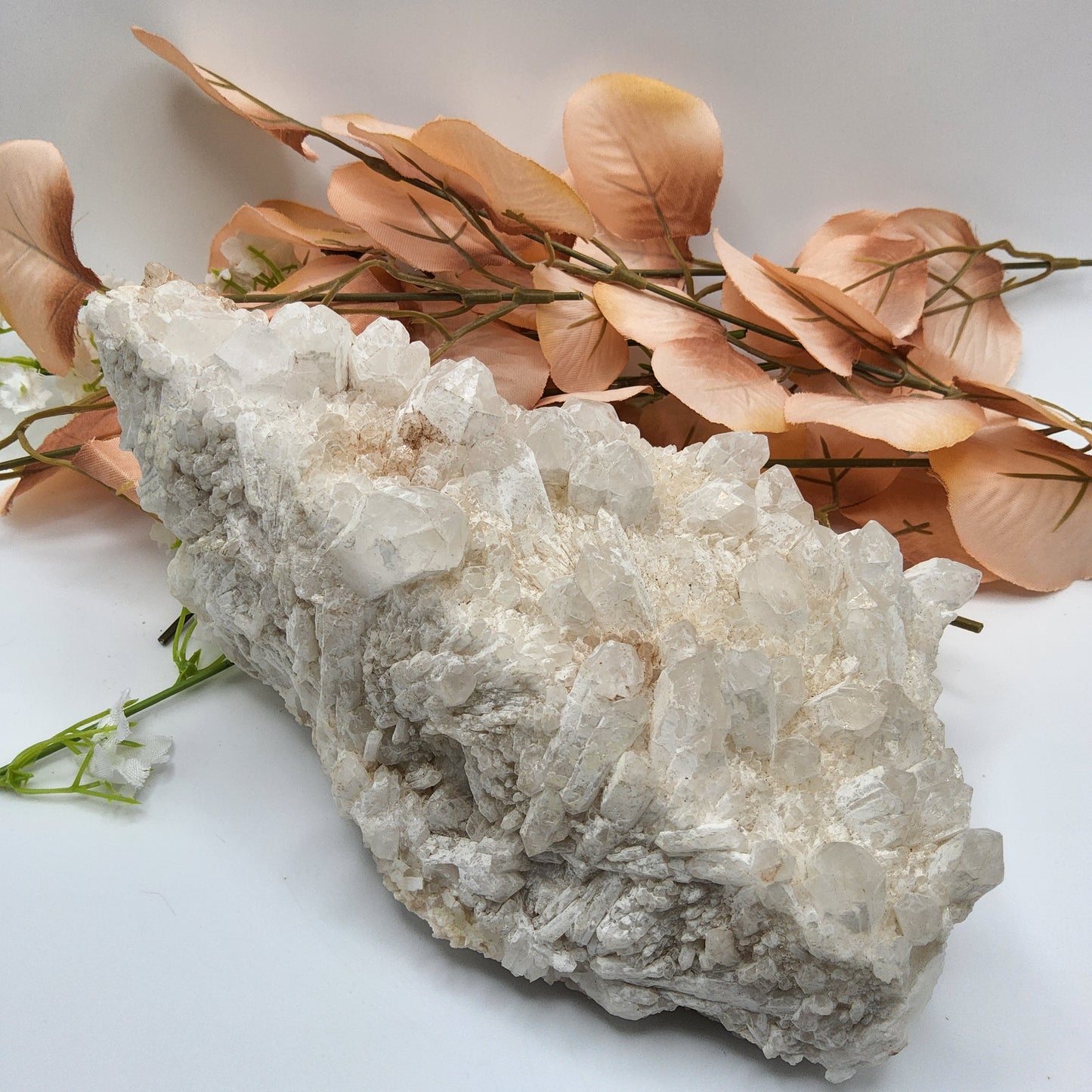 Arctic White Quartz Crystal Cluster