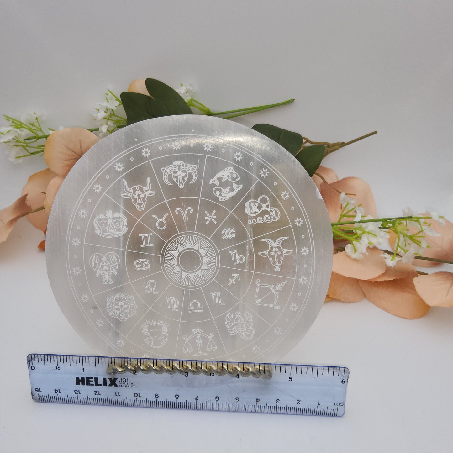 Selenite Astrology Charging Plate