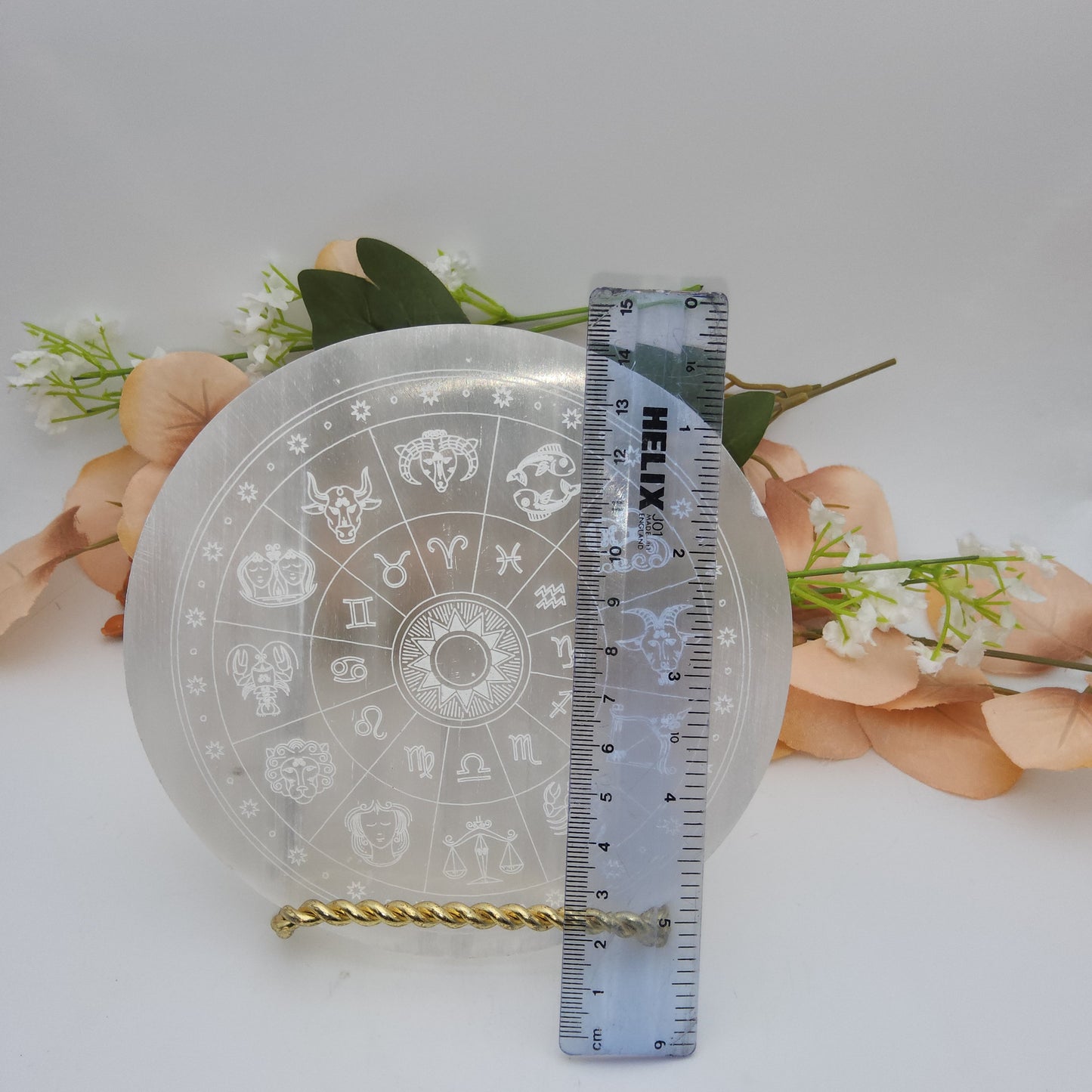 Selenite Astrology Charging Plate