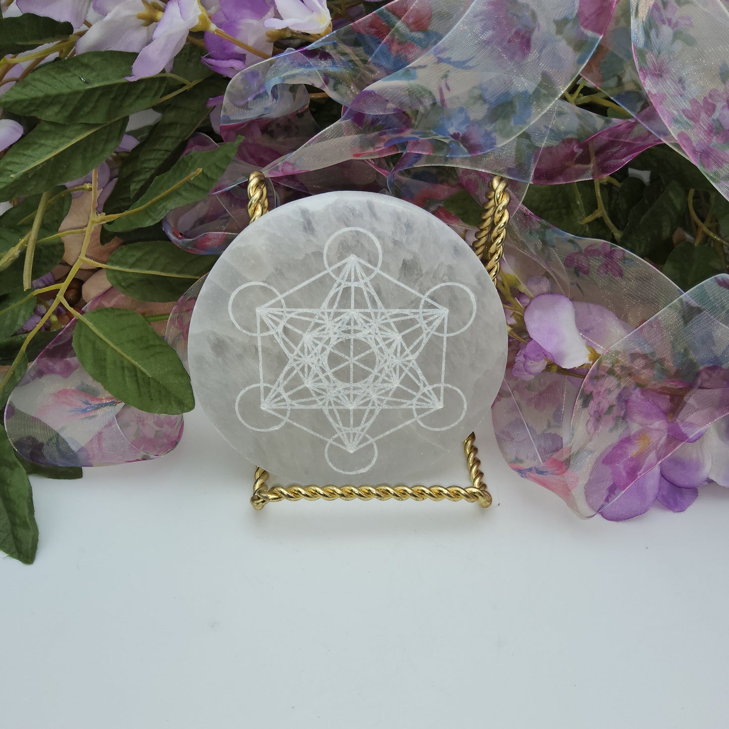 Metatron Cube Selenite Charging Plate