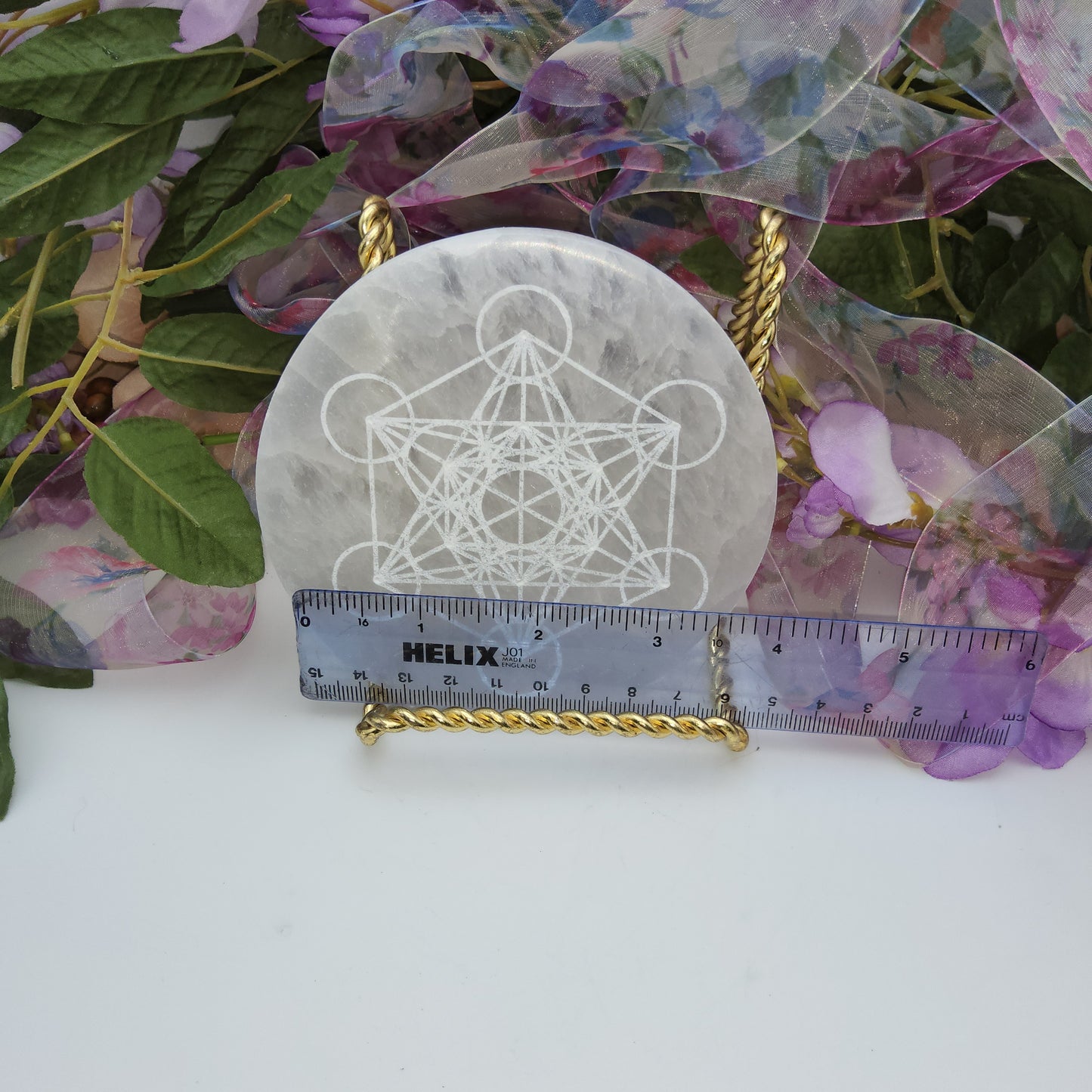 Metatron Cube Selenite Charging Plate