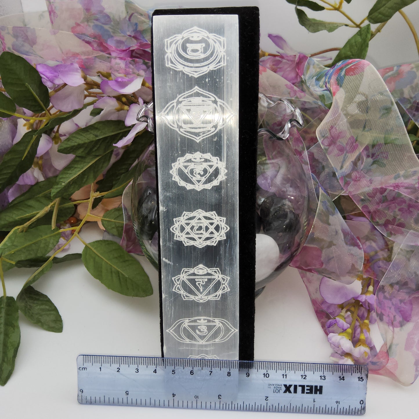 Selenite Chakra Ruler