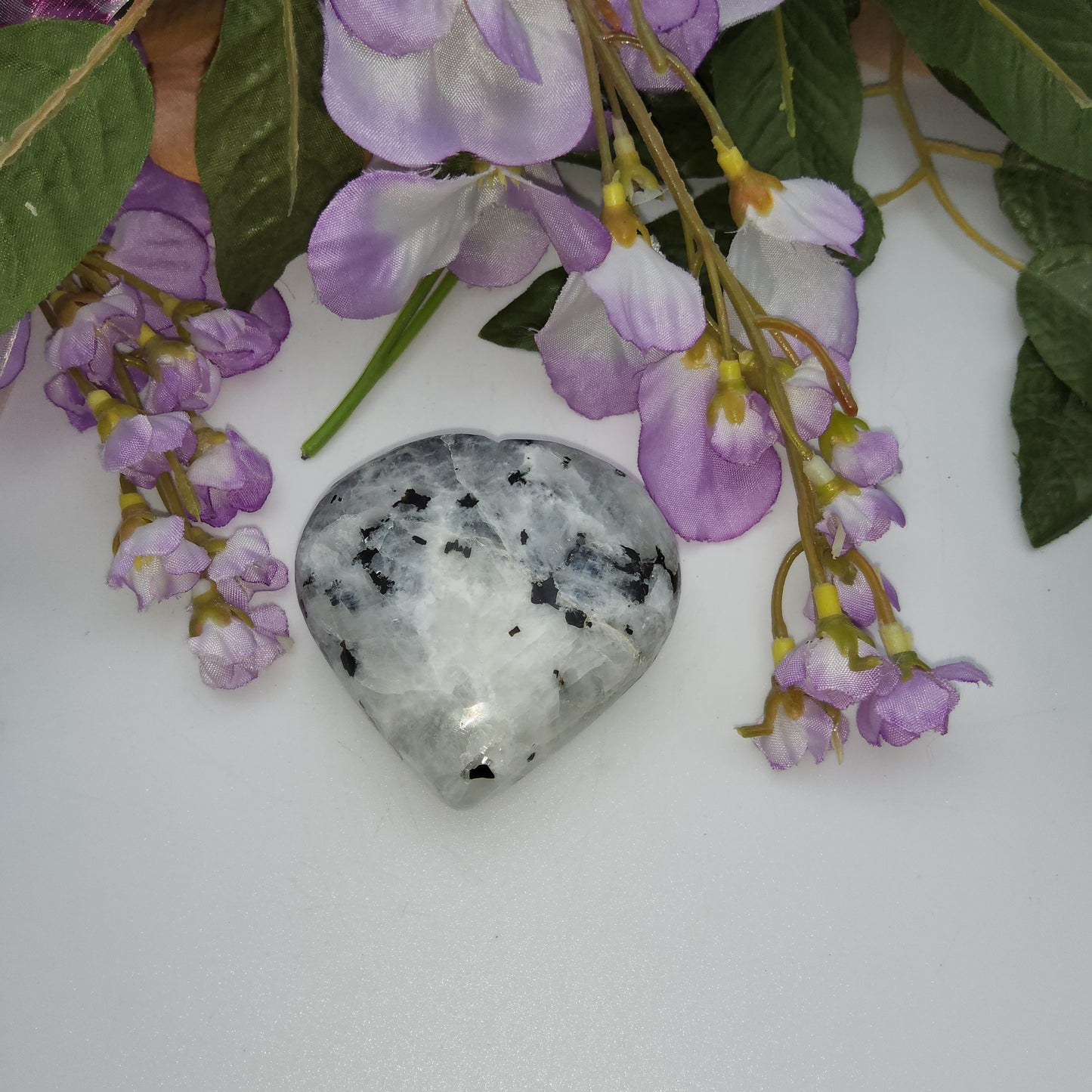 Rainbow Moonstone Heart