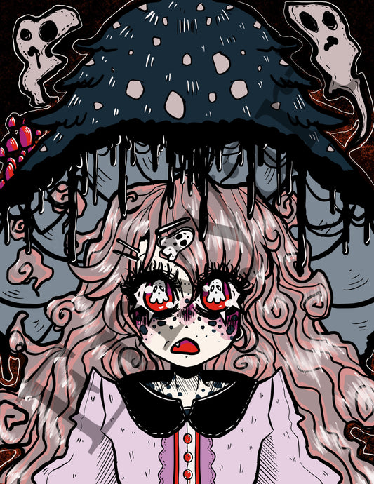 Print Inkcap Ghost Girl